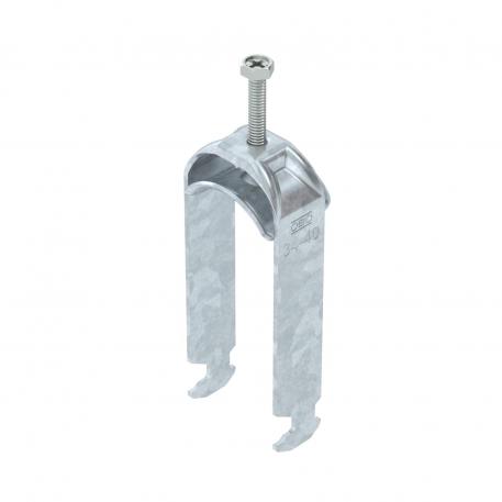 Clamp clip 2056 H-foot 2-fold, metal pressure sleeve, FT 34 | 40 | 3