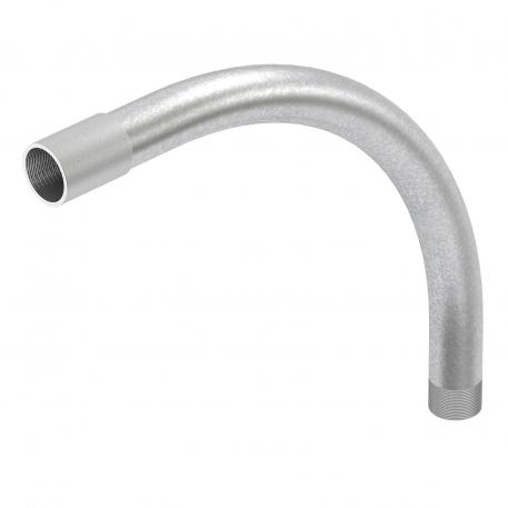 Hot-dip galvanised steel bend, with thread M50x1,5