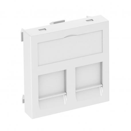 Data technology support, 1 module, straight outlet, type A Pure white; RAL 9010
