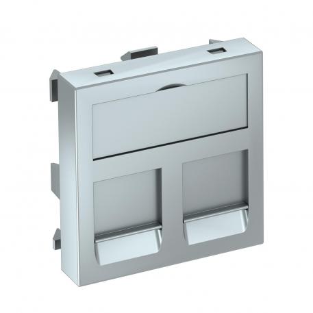 Data technology support, 1 module, straight outlet, type RM Aluminium painted
