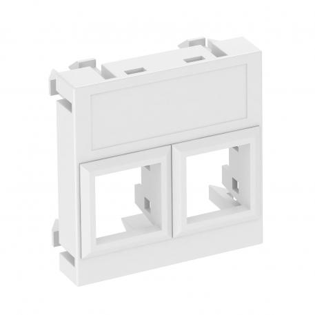Data technology support, 1 module, straight outlet, type LE Pure white; RAL 9010