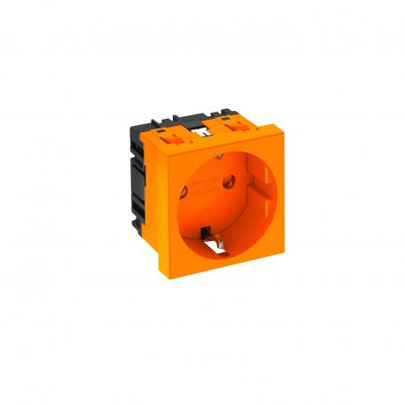 0° socket, protective contact, single Pure orange; RAL 2004