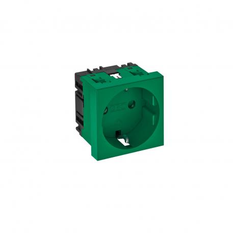 0° socket, protective contact, single Mint green; RAL 6029
