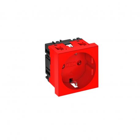 0° socket, protective contact, single Signal red; RAL 3001