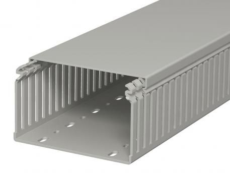 Wiring trunking, type LKV 75125 2000 | 125 | 75 | Base perforation | Stone grey; RAL 7030