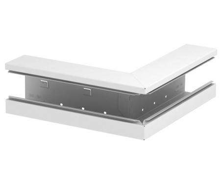 External corner, asymmetrical, for device installation trunking Rapid 80 type GS-A90130 Pure white; RAL 9010