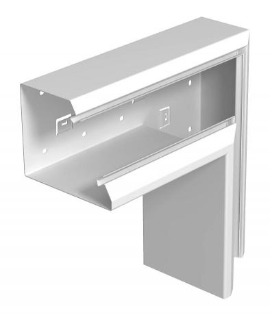 Flat angle, falling, for device installation trunking, desk trunking, type GEK-SA133110 110 | 133 | Pure white; RAL 9010