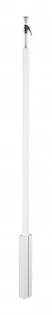 Service pole, type ISS140100R 3000 | Tension | Aluminium | Pure white; RAL 9010 | 