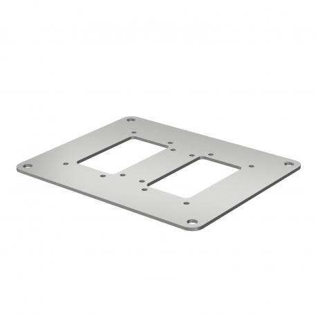 Floor plate for ISS140100R 200 | 160 | 3 | White aluminium; RAL 9006